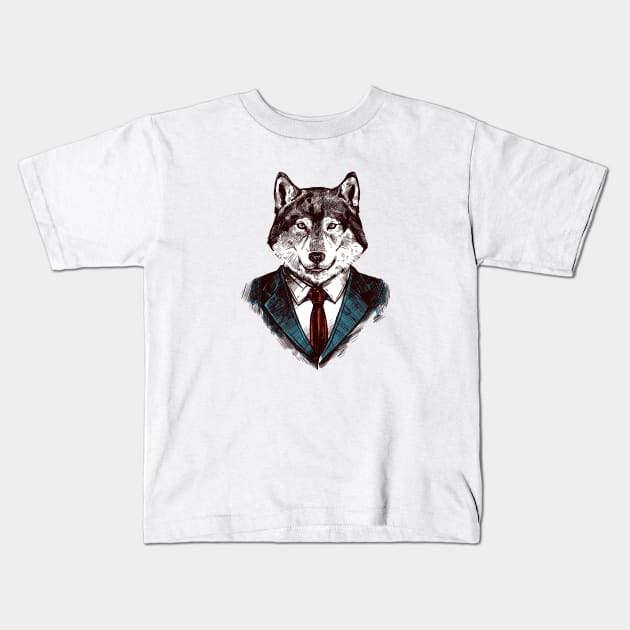 Werewolves Illustration Kids T-Shirt by blackdesain99